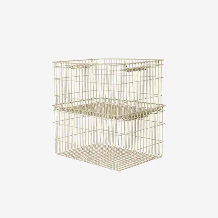 CALA STACKABLE BASKETS SET OF 2-CASHMERE