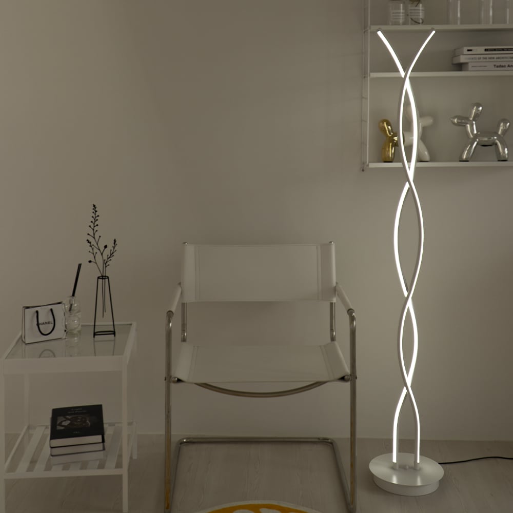 레나에너지 웨이브 LED 플로어 장스탠드 거실 스탠드 카페 조명 2colors(리모컨 옵션)