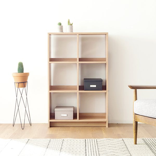 無印良品 スタッキングシェルフセット・3段×2列・オーク材 | 棚