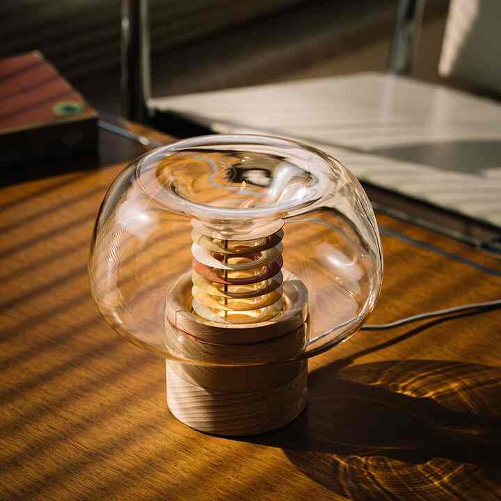 マッシュルーム テーブルライト クリア［3色］