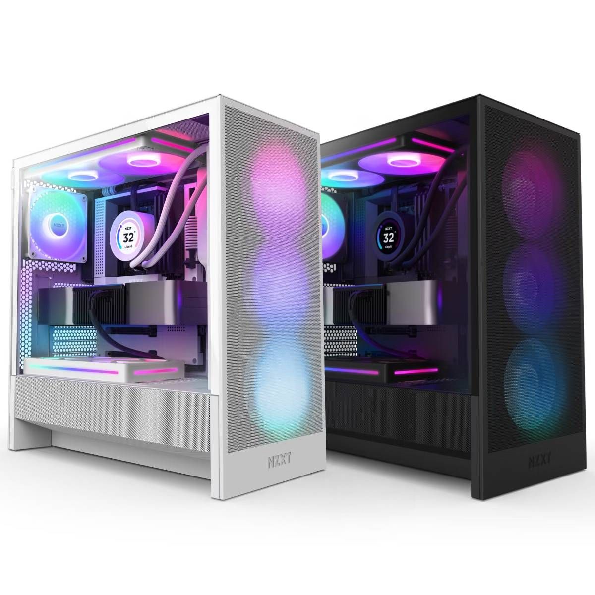 NZXT H5 Flow V2 RGB 컴팩트 미드 타워 ATX 에어플로우 PC 케이스