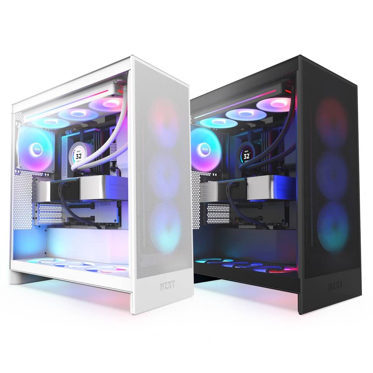 NZXT H7 Flow RGB V2 미드 타워 ATX 에어플로우 PC 케이스