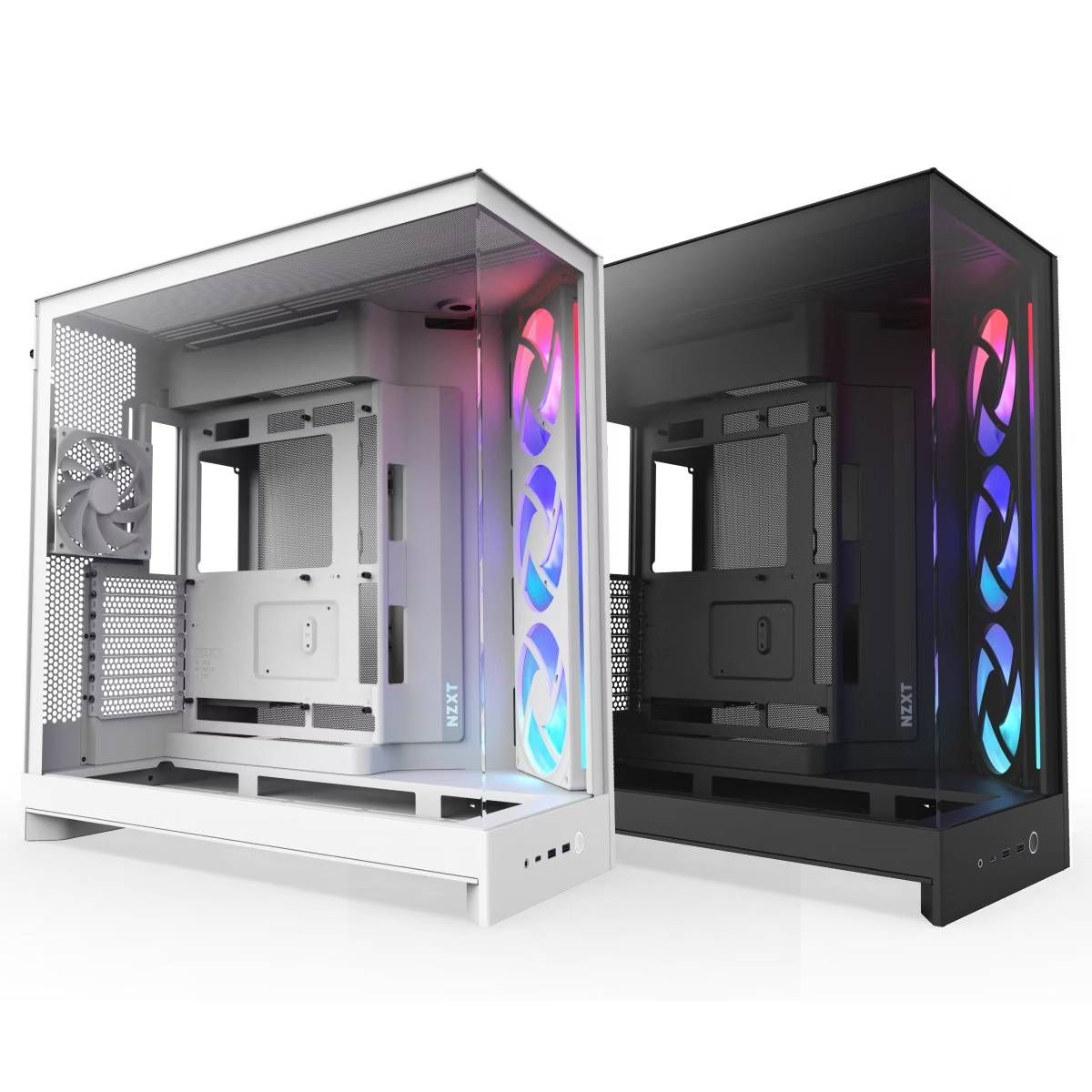 NZXT H9 Flow RGB V2 듀얼 챔버 미드 타워 ATX 에어플로우 PC 케이스