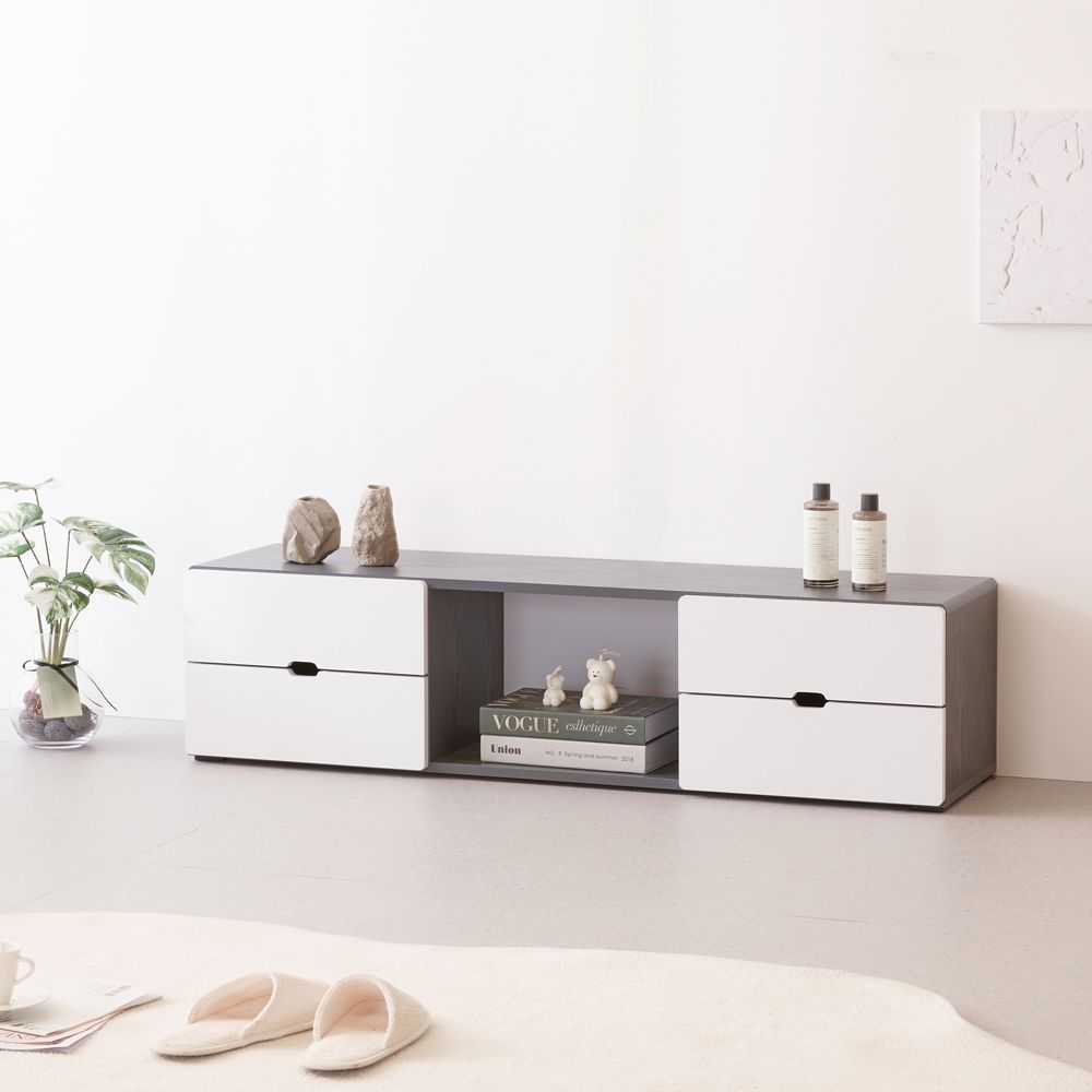 제이디퍼니처 국내제작 레미1200 거실장 TV장 수납장 그레이화이트 