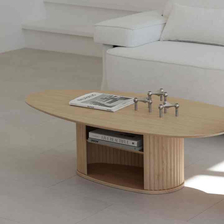 LONE 楕円形 ローテーブル 120cm［2色］