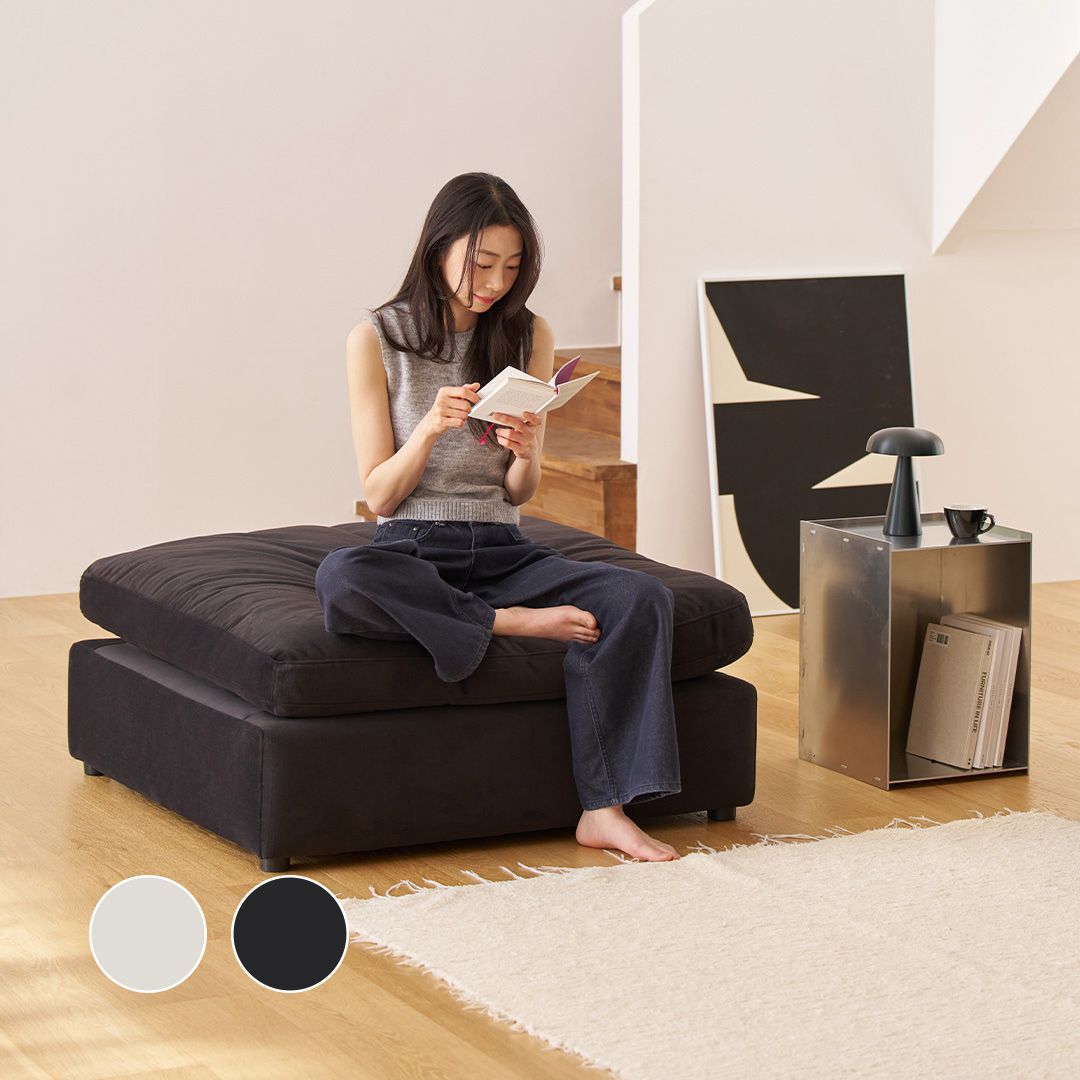 한샘 한샘몰pick 눕 데일리 스윙 구스 모듈 타이보텍스 패브릭소파 스툴 (2colors) 