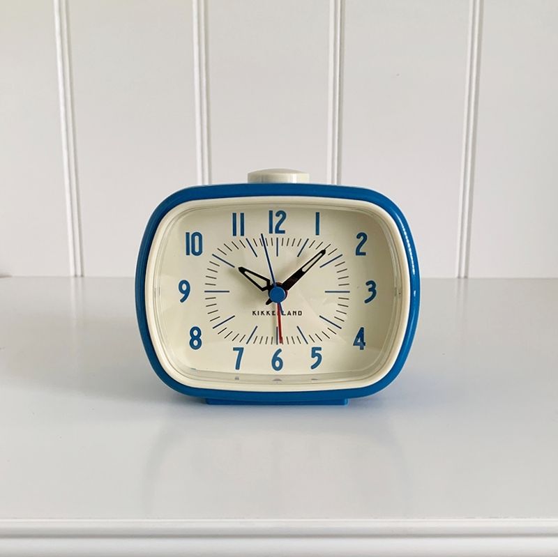 키커랜드 클래식 알람 탁상시계 블루 L