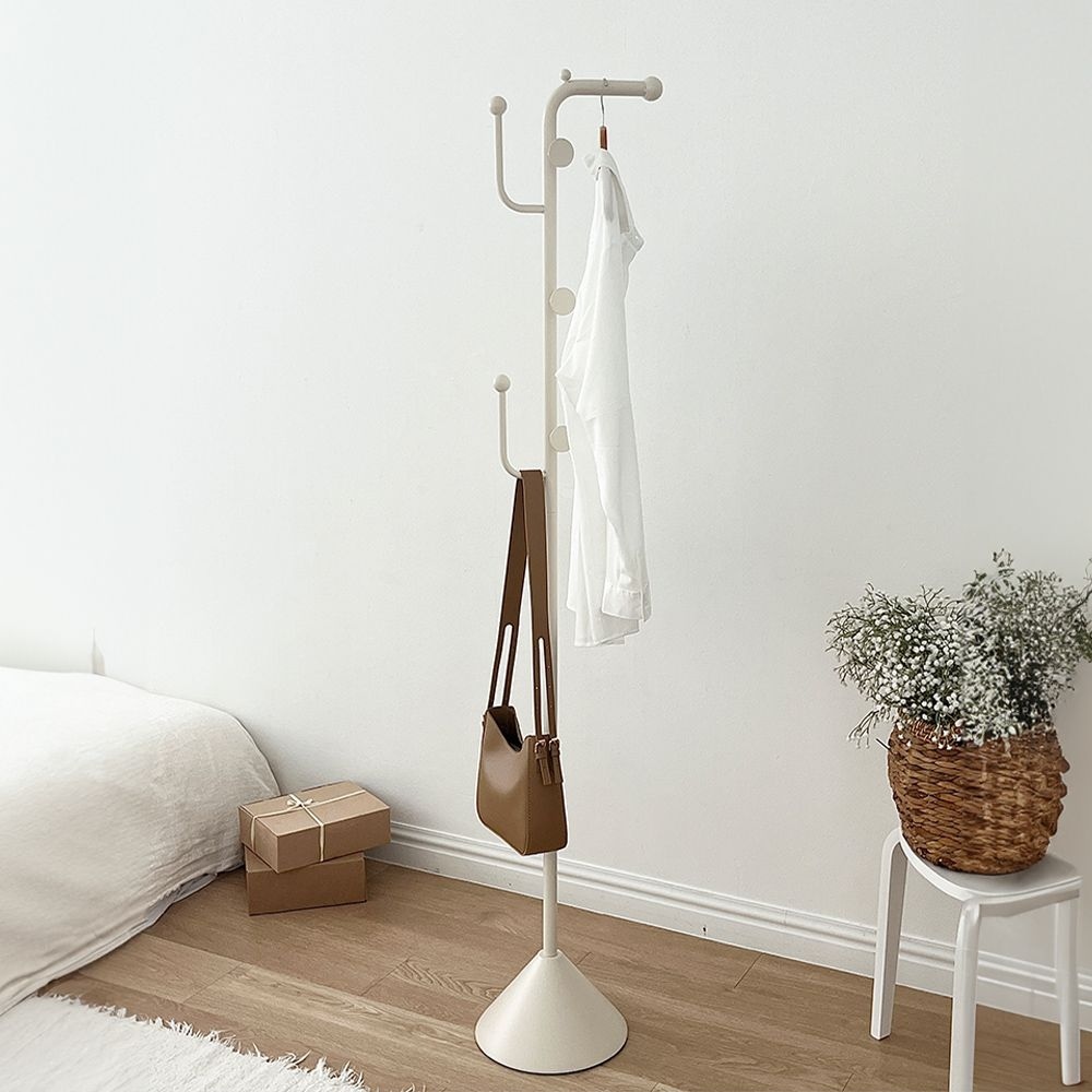 쓰러지지않는! 라운드마감 아티후크 스탠드 옷걸이 행거 후크형