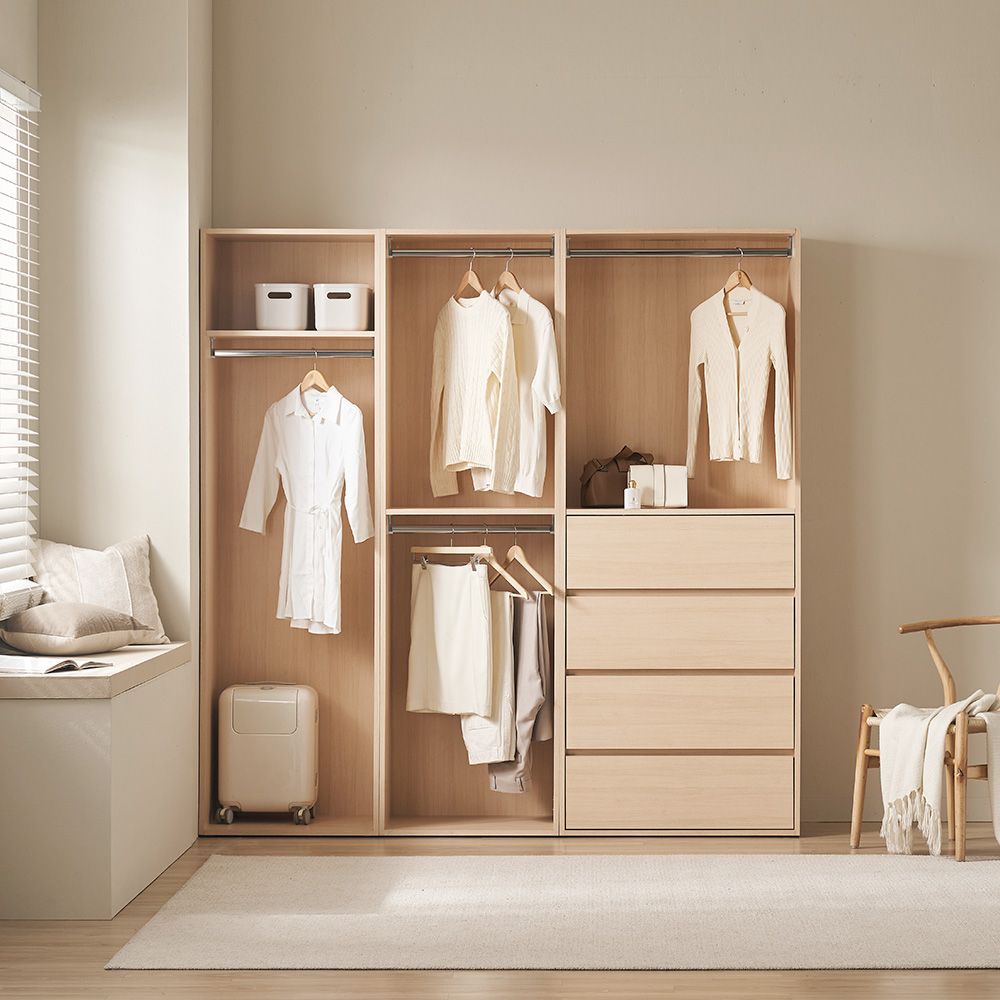 레이디가구 이안 드레스룸 E0 시스템 행거 모듈 2000 C세트 