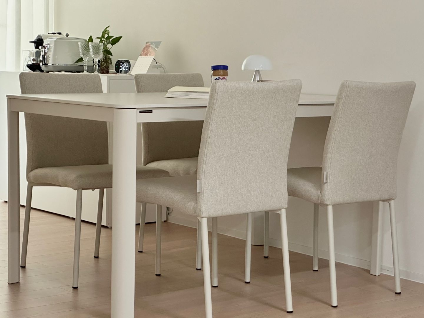 한샘 위드 세라믹 4인 식탁세트 1400(위드의자4포함) 