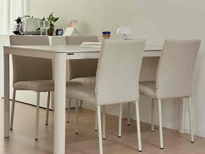 ウィズ セラミックダイニングテーブル＆チェア4脚セット 140cm［6色］