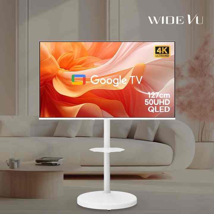 ホワイトエディション Googleスマートテレビ 127cm 50インチ QLED UHD TV