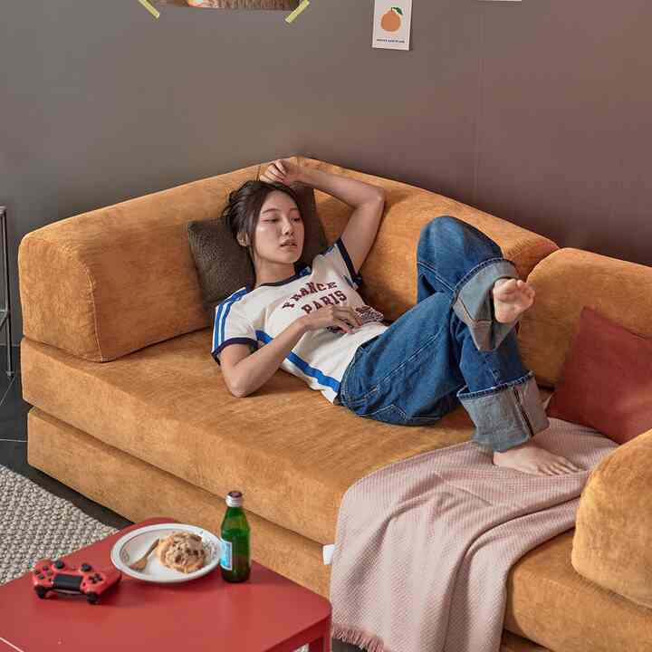 BEAR ファブリック モジュール 折りたたみ ソファベッド［4色］