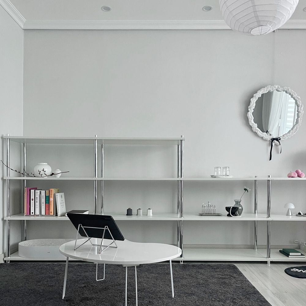 상도가구 그로잉 진열장 2colors 오픈형 거실 선반 미드센추리 모듈 책장 장식장 길이조절