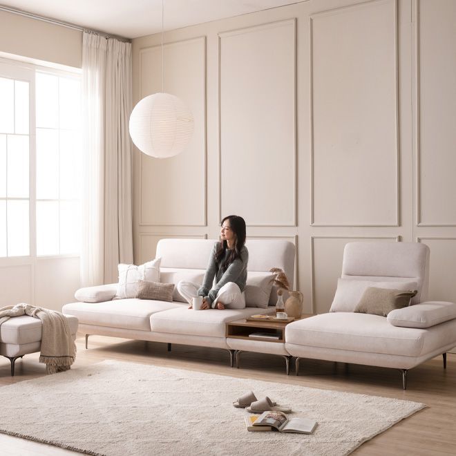 헤이미쉬홈 639,000원/ 몽드 4인용 아쿠아텍스 이지클린 조야 패브릭 스윙 소파(쿠션증정) 