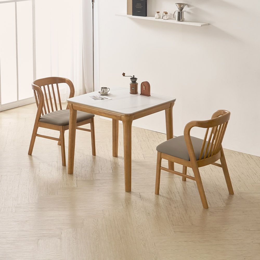 라로퍼니처 허브 800 포세린 통 세라믹 2인 식탁 세트 (식탁+의자2) 