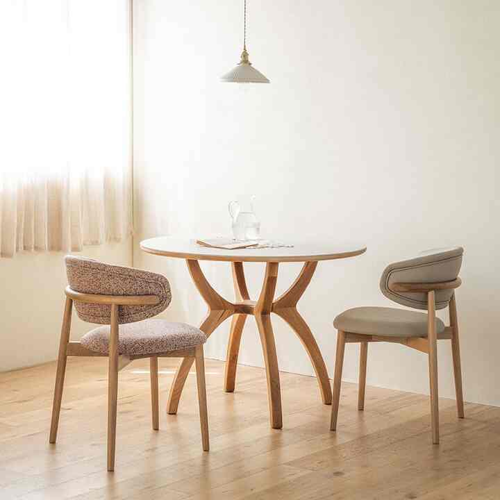 KARIN セラミック 丸テーブル オーク［6色・3サイズ］ 