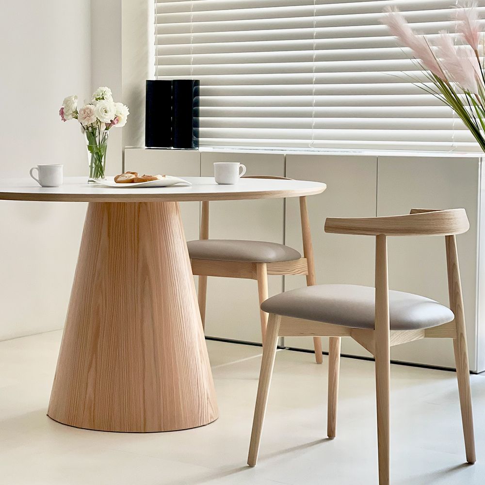 [신상품] 포커스인가구 국내제작 데이데이 원형 테이블 / 원뿔다리 (호마이카 HPL) 1000size