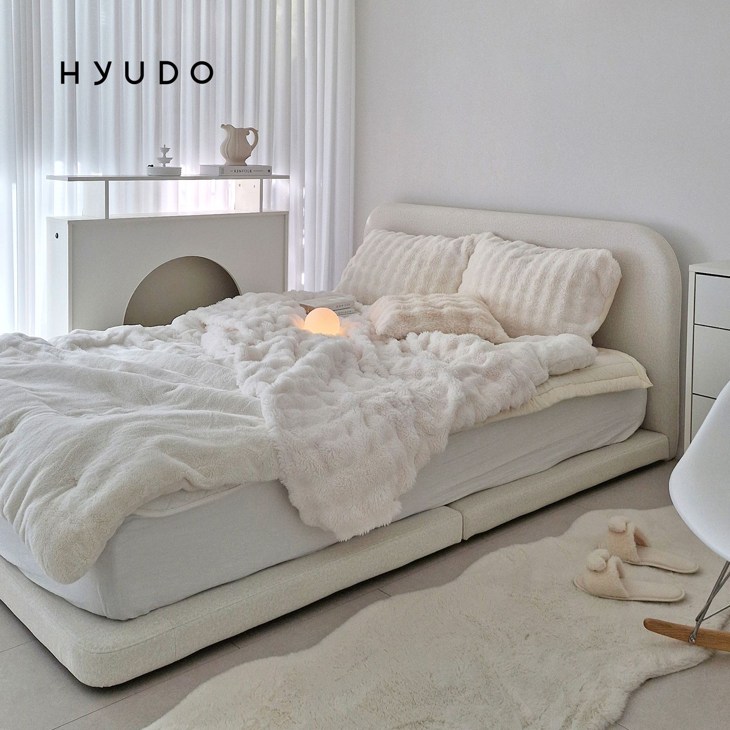 [신상품] 휴도 마음의 선유 저상형 코모도 패브릭 호텔 침대 프레임(S/SS/Q/K)