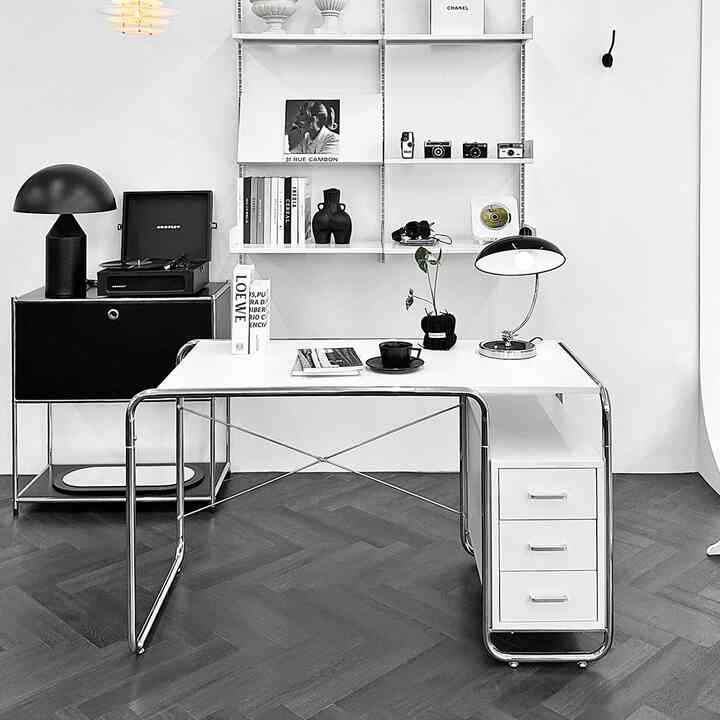 SOCIAL ミッドセンチュリーモダン デスク B 120㎝［2色］