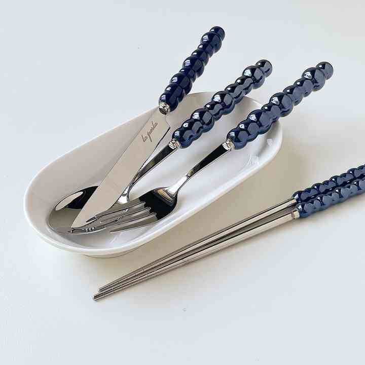 玉 カトラリー ディナー 4点セット［7色］