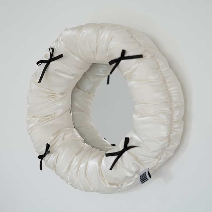 egg tart 円形 壁掛けミラー［3色・2種］