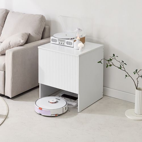 블레스가구 나이스 로봇청소기장 로봇청소기 수납장 템바보드형