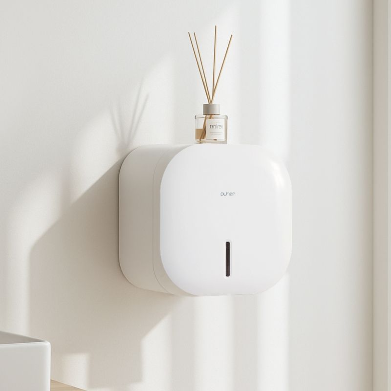 퓨핸 점보롤케이스 무타공 점보 롤 화장지 디스펜서 대형 티슈 휴지 걸이