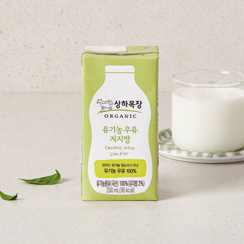 매일유업 상하목장 유기농 멸균 저지방우유 백색 200ml48팩