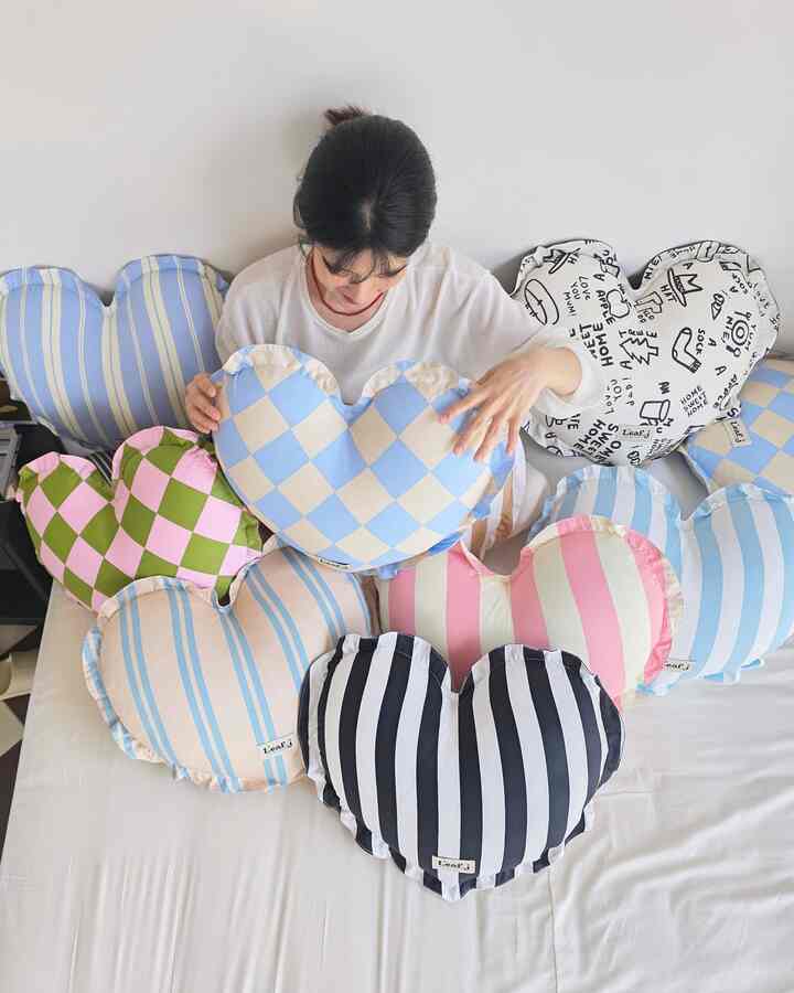 ハートクッションカバー［9色］