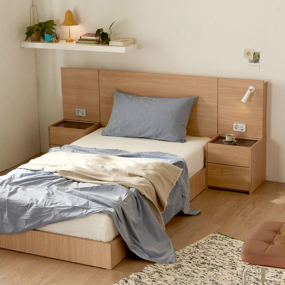 온결 [런칭] 온유 호텔 감성 무드 저상형 침대 SS/Q (E0/국내생산)