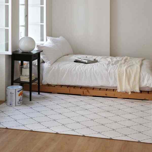 Ribbon and Square ラグ［2色・3サイズ］