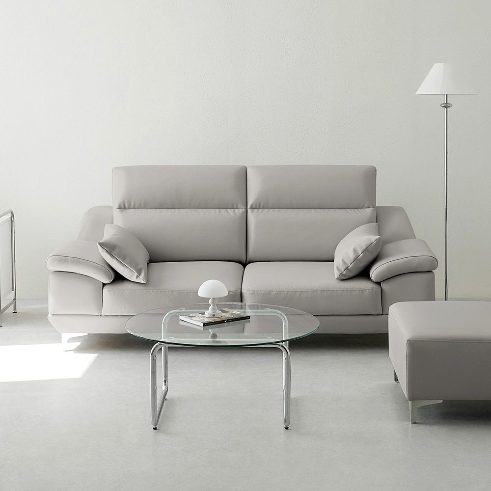 DF동서가구 [12/9일 단하루] 뉴테라 프리미엄 천연 소가죽 면피 3인 소파 (+스툴 선택)