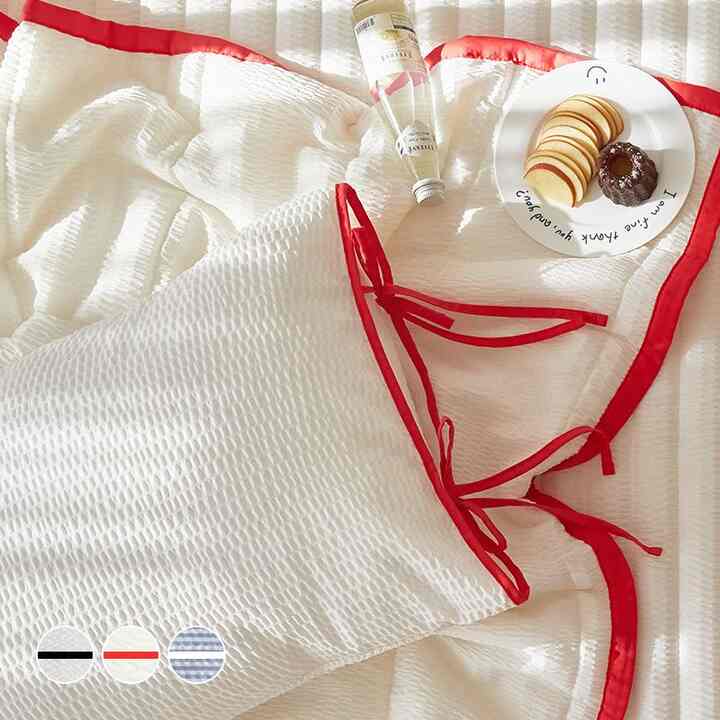 Bubble Water シアサッカー リボン 冷感 夏布団セット［3色・3サイズ］