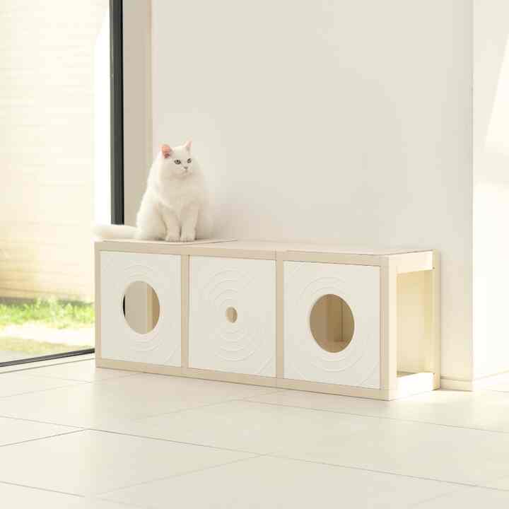 テレビ台兼キャットタワー 3x1［7色］