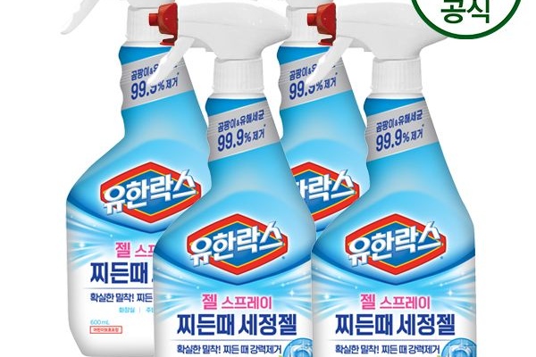 락스·살균소독제 > 유한락스 찌든때 세정젤 600ml 4개 | 오늘의집 쇼핑