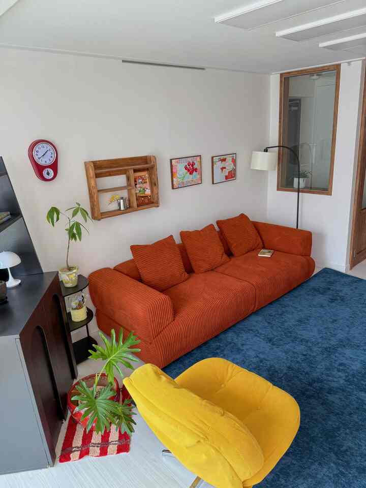 コーデュロイ 3人掛けソファ［5色］