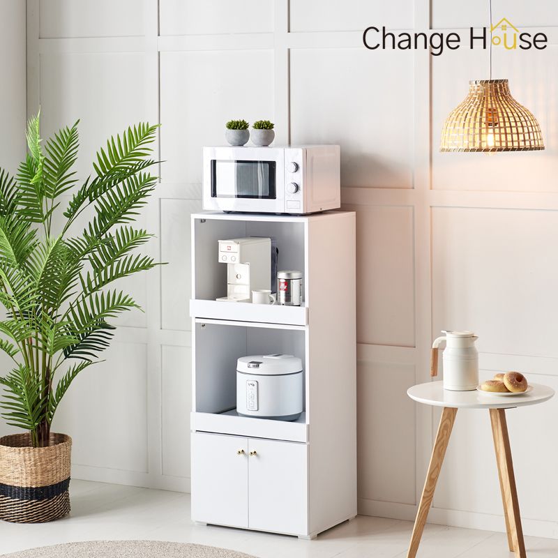 체인지하우스 렌지대 레브 500 틈새장 에어프라이어받침대 전자렌지 밥통 수납장 선반 주방 