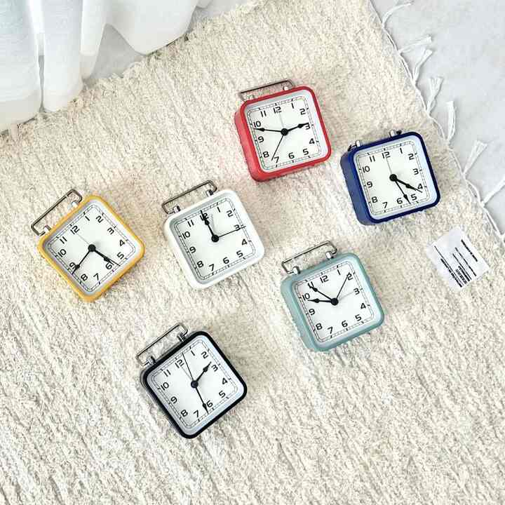 スクエア卓上時計［6色］