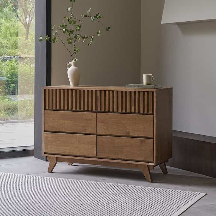 JASMIN ウッド ワイド チェスト 120cm［2色］