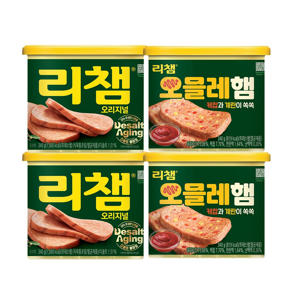 동원 리챔 340g2개+리챔 오믈레햄 340g2개