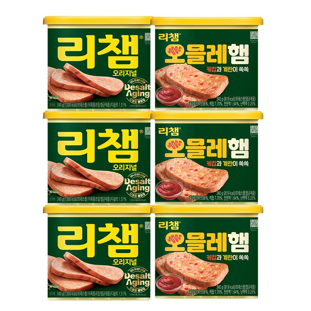 동원 리챔 340g3개+리챔 오믈레햄 340g3개