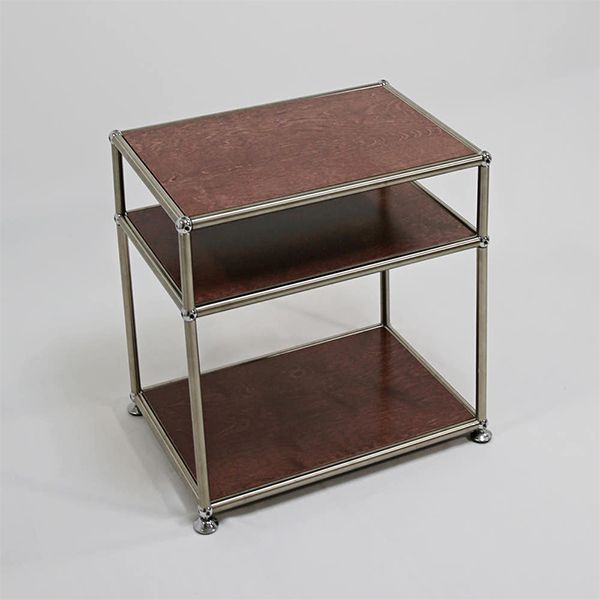 에프룸 미드센츄리 모듈 가구 자작 원목 3단 거실 선반 NF B520