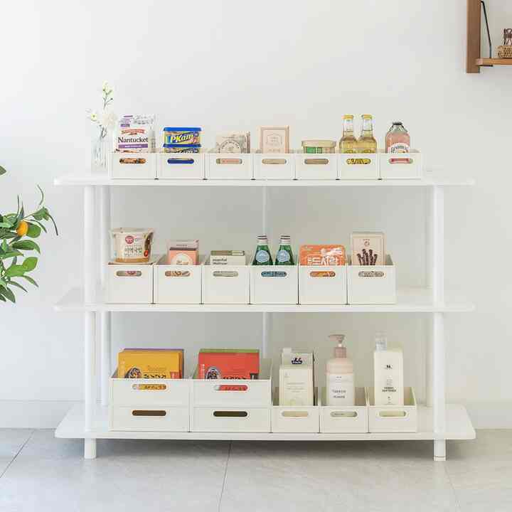 LETTERING 収納 バスケット 2点セット［2色・4サイズ］