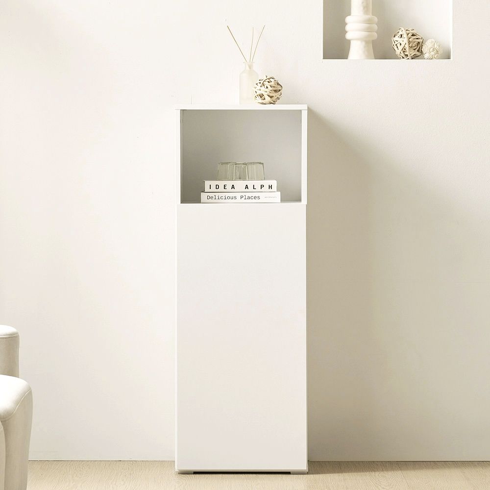 아씨방가구 국내제작 샌프란 E0 슬림 3단 오픈 거실 주방 틈새 수납장 400 