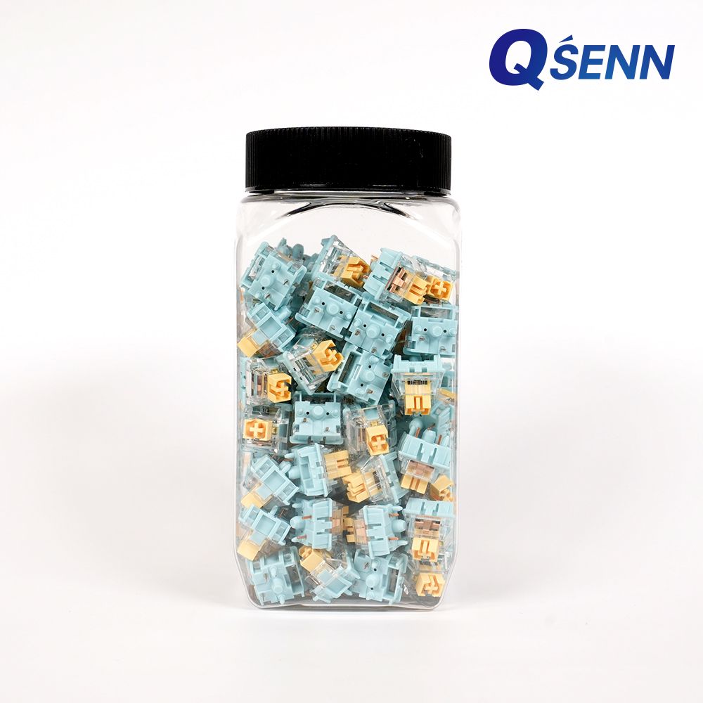 큐센 하이무 스위치 저소음 바다소금축 5핀 리니어 100개(케이스 포함)