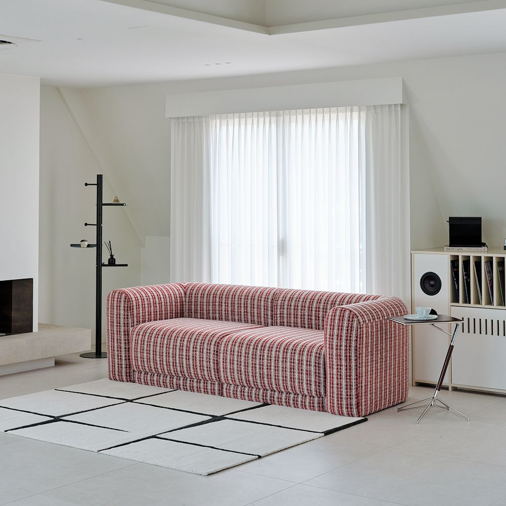 보보 집요한블프 13만원 할인 / 볼드 모듈 빈티지 레트로 패브릭 3인 라운드 소파