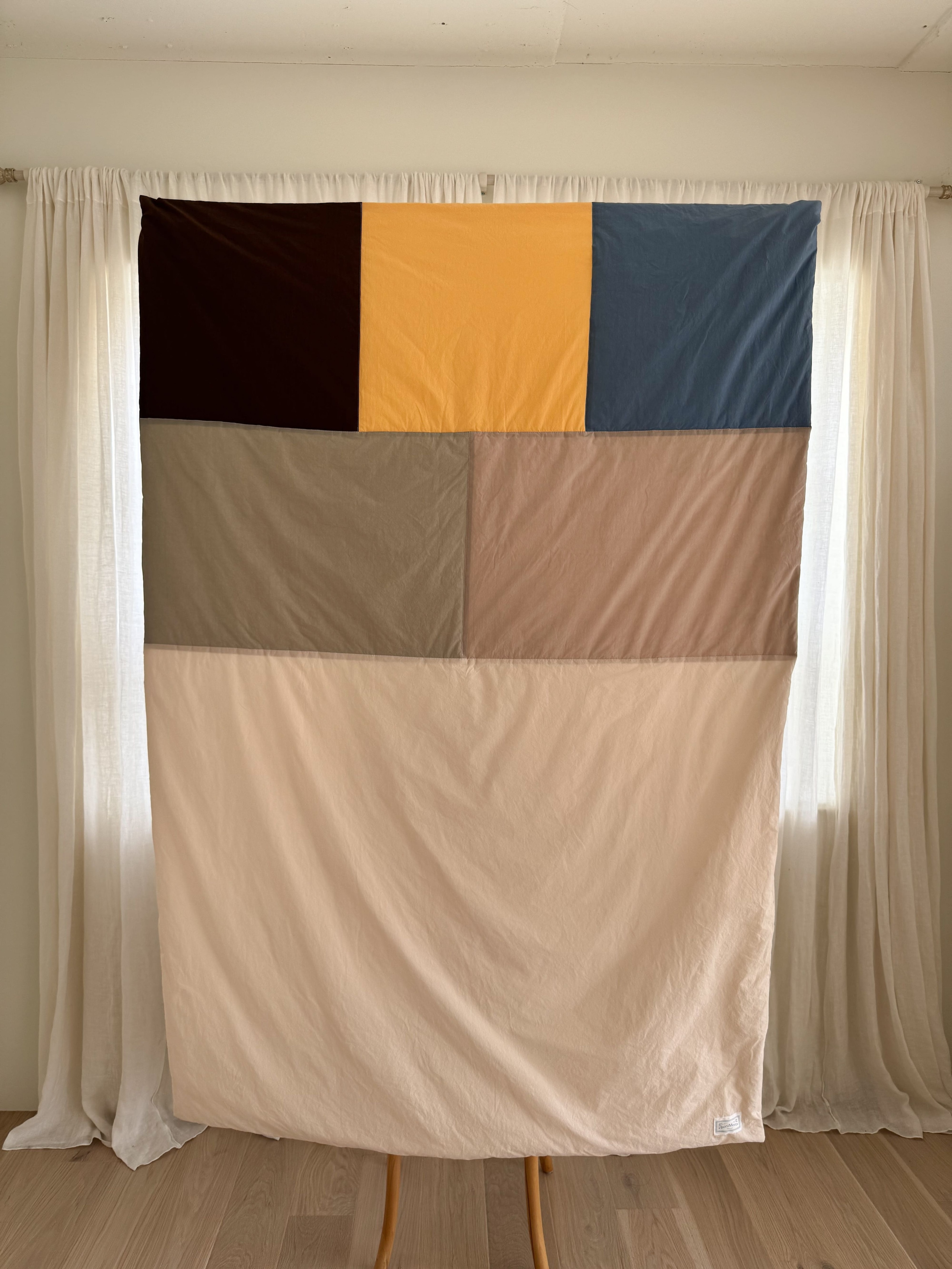 보니모아 패치워크 담요 이불 슈퍼싱글 1인_boni patchwork blanket L (blue)