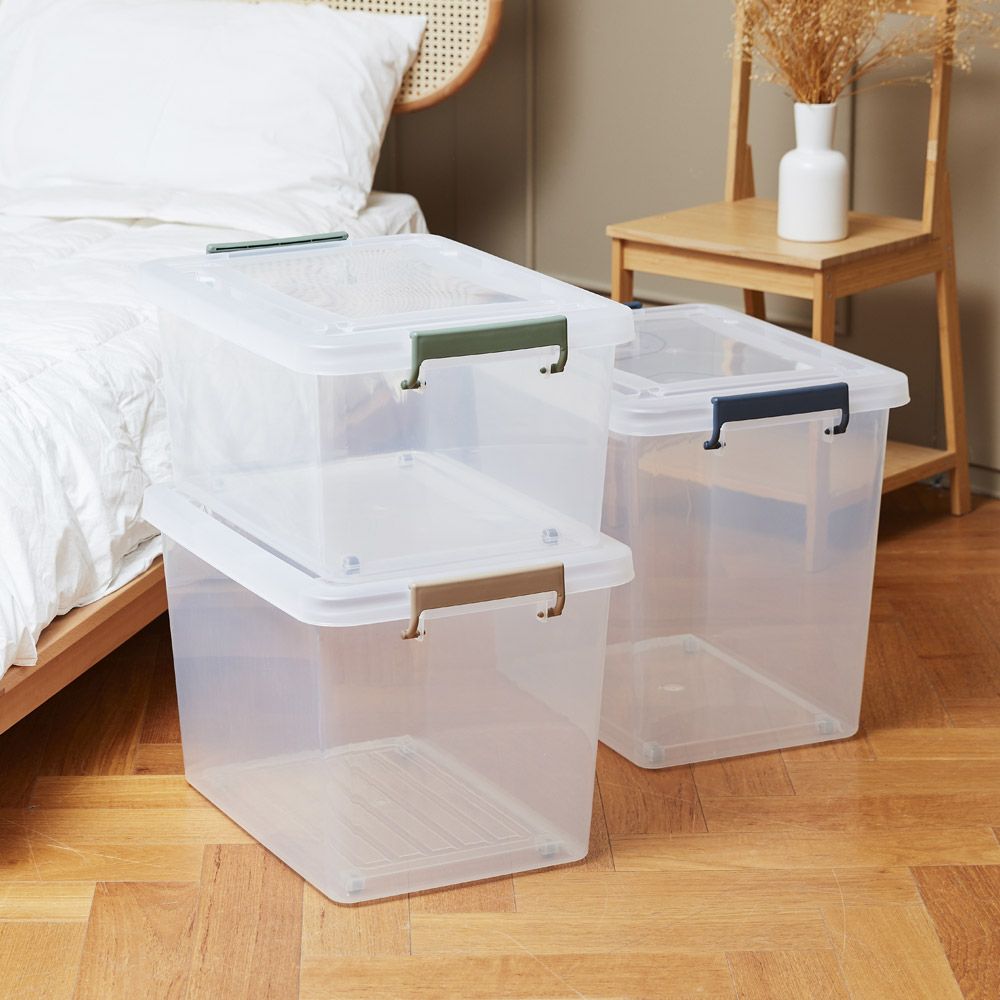 [오늘출발] [신상품] 스페이스에디터 1+1 대용량 리빙박스 4size 옷 이불 수납정리함 40/45/55/65 L