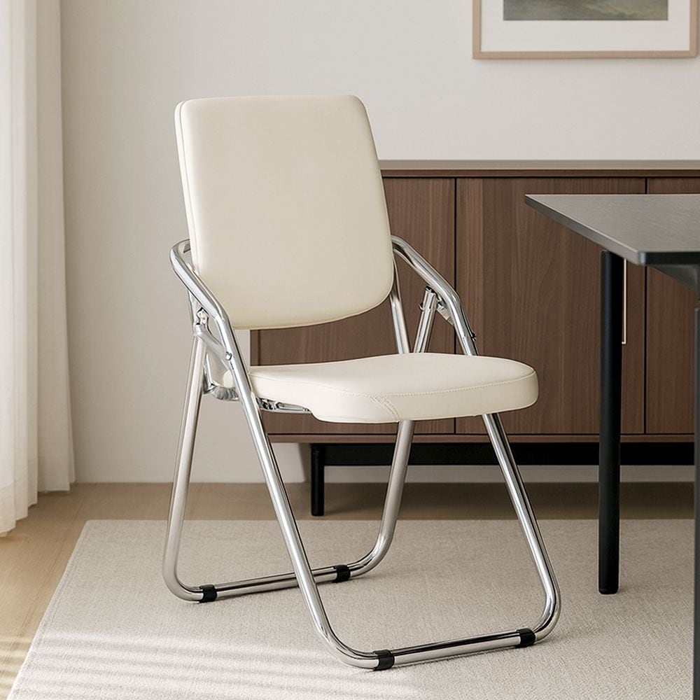 [오늘출발] [신상품] 에이비퍼니쳐 마티스 가죽 쿠션 폴딩 접이식 교회 카페 식탁 의자 3colors